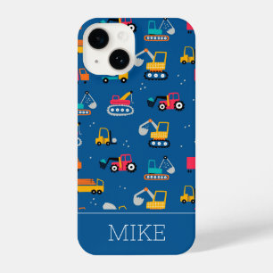 Funda Para iPhone 14 Patrón de movers de la construcción de corte