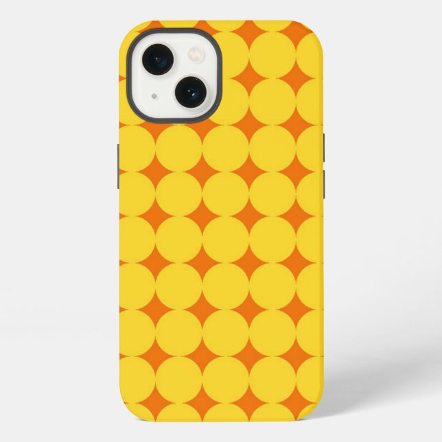 Funda Para iPhone Patrón de naranja amarillo (Reverso )