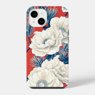 Funda Para iPhone 14 Patrón de Navidades florales de Poinsettia (10)