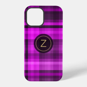 Funda Para iPhone 12 Pro Patrón de Niña Rosa Caliente de Madras Personaliza