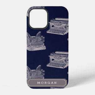 Funda Para iPhone 12 Patrón de nombre personalizado Máquina de cosecha 