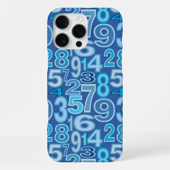 Funda Para iPhone Patrón de número (Reverso )