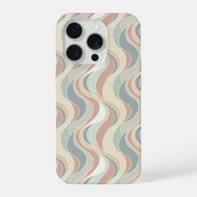 Funda Para iPhone Patrón de onda abstracto (Reverso )