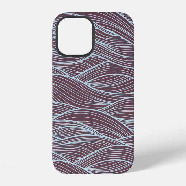Funda Para iPhone patrón de onda abstracto (Reverso )