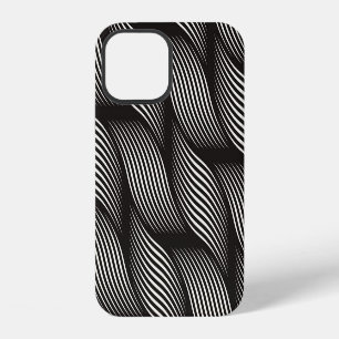 Funda Para iPhone 12 Patrón de ondas, textura vintage de moda.
