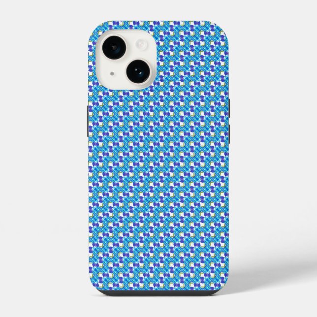 Funda Para iPhone patrón de orquídeas azules (Reverso )