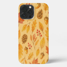Funda Para iPhone 13 Pro Max Patrón de otoño natural