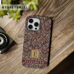 Patrón de Paisley gris marrón personalizable