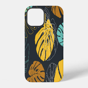 Funda Para iPhone 12 Patrón de papel tapiz de hoja tropical