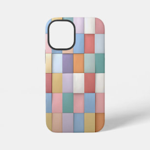 Funda Para iPhone 12 Mini Patrón de pared de baldosas pastel abstracto