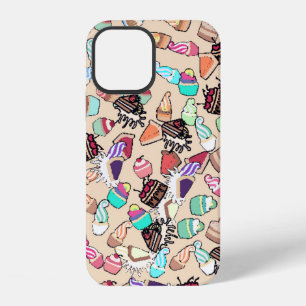 Funda Para iPhone 12 Patrón de pastel de garabato sin costuras. Fondo d