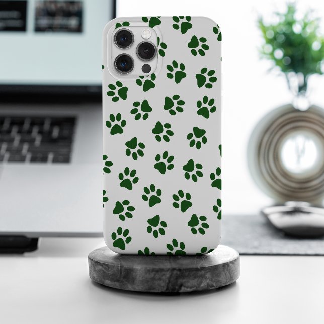 Funda Para iPhone Patrón De Paws, Paws De Perro, Papas Verdes (Subido por el creador)