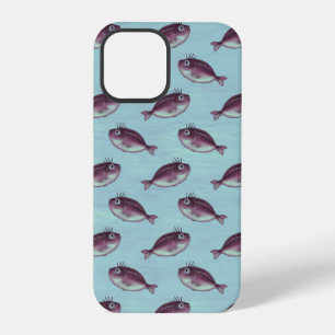 Funda Para iPhone 12 Pro Patrón de peces divertidos vida marina pescador