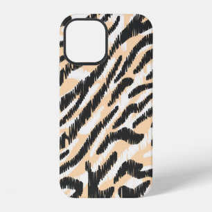 Funda Para iPhone 12 Patrón de piel de cebra leopardo garabato vintage