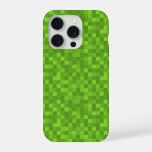 Patrón de píxel verde retro de 8 bits para juegos