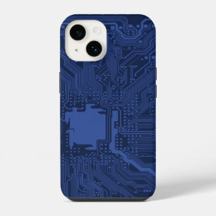 Funda Para iPhone 14 Patrón de placa base Blue Geek