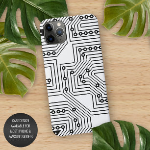 Funda Para iPhone 16 Pro Max Patrón de placa de circuito de computadora retro n