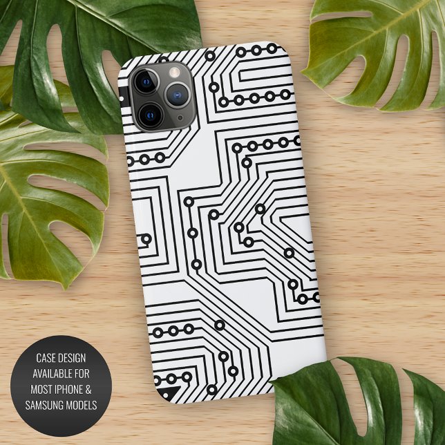 Funda Para iPhone Patrón de placa de circuito de computadora retro n (Subido por el creador)