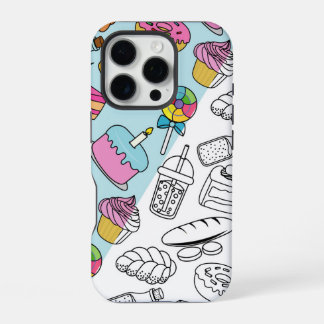 Funda Para iPhone 16 Pro "Patrón de postre colorido y divertido – Dulces li