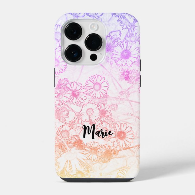 Funda Para iPhone Patrón de prado de Daisies (Reverso )