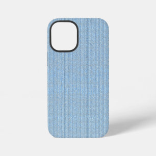 Funda Para iPhone 12 Mini Patrón de punto Jersey a rayas en azul bebé 
