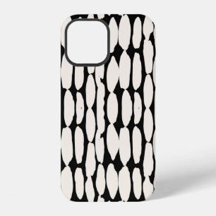 Funda Para iPhone 12 Patrón de puntos blancos y negros. Shibori círculo