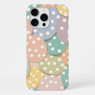 Funda Para iPhone 16 Pro Max Patrón de puntos de polka sin soldadura en colores