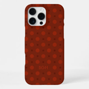 Funda Para iPhone 16 Pro Max Patrón de puntos naranjas rojos acogedores con ini