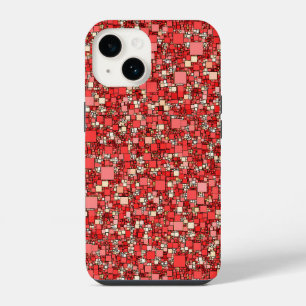 Funda Para iPhone 14 Patrón de purpurina brillo moderno Coral Rojo Dora