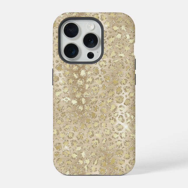 Funda Para iPhone Patrón de queso Fancy Purpurina Gold (Reverso )