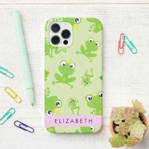 Funda Para iPhone 12 Pro Patrón de rana, ranas verdes, príncipe de rana, tu