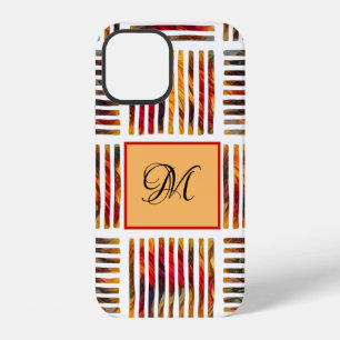 Funda Para iPhone 12 Patrón de rayas artísticas de acuarela moderna