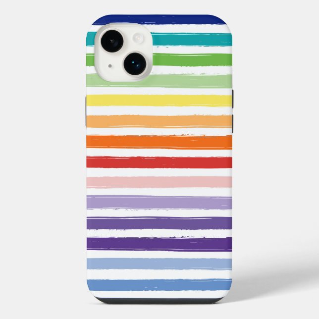 Funda Para iPhone Patrón de rayas de arcoíris (Reverso)