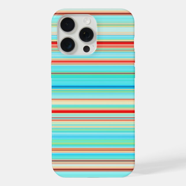 Funda Para iPhone Patrón de rayas multicolor (Reverso )