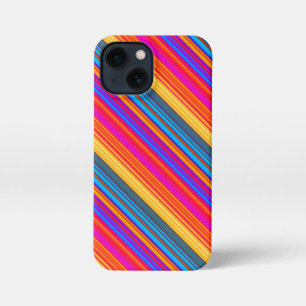 Funda Para iPhone 13 Mini Patrón de rayas multicolor