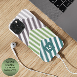 Funda Para iPhone 16 Pro Max Patrón de rayas personalizadas de color marrón osc