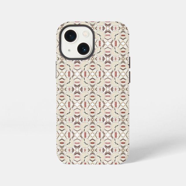 Funda Para iPhone Patrón de reloj abstracto retro (Reverso )