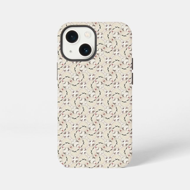 Funda Para iPhone Patrón de reloj retro abstracto (Reverso )