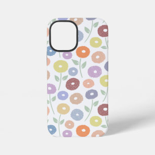 Funda Para iPhone 12 Mini Patrón de repetición de flores difusas Pasteles so