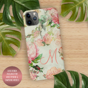 Funda Para iPhone 16 Pro Max Patrón de rosa floral polvoriento vintage personal