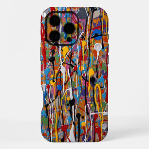 Funda Para iPhone 16 Pro Max Patrón de salpicaduras coloridas