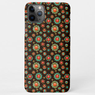 Funda Para iPhone 11Pro Max Patrón de Seamless Brooches Étnicos