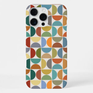 Funda Para iPhone 16 Pro Max Patrón de semicírculos MCM en color sobre crema
