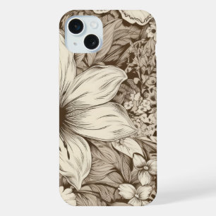 Patrón de Sepia Floral Vintage (3)