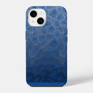 Funda Para iPhone 14 Patrón de shell.04.w DBlue BG