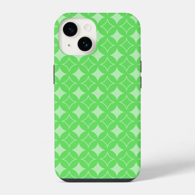 Funda Para iPhone Patrón de shippo verde lima (Reverso )