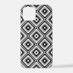 Funda Para iPhone 12 Pro Patrón de símbolo azteca estilo BW+Gray