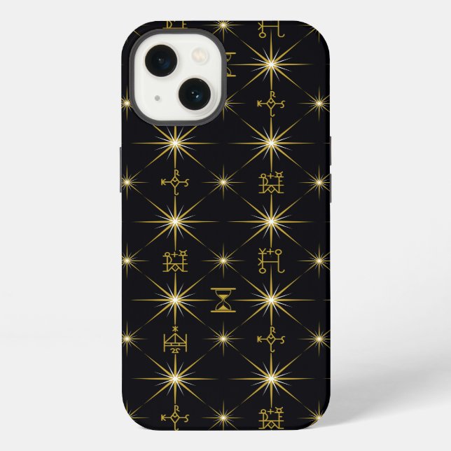 Funda Para iPhone Patrón de símbolos mágicos (Reverso )