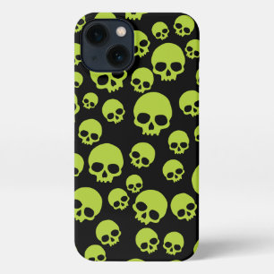 Patrón de Skulls aleatorios verdes venenosos