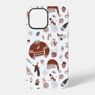 Funda Para iPhone 12 Pro Patrón de suéter de Navidades retro